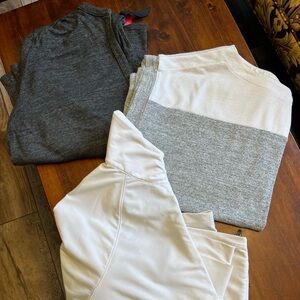 3 Piece Bundle Women 2 Tops & 1 Zip Up Jacket Size XL - XXL